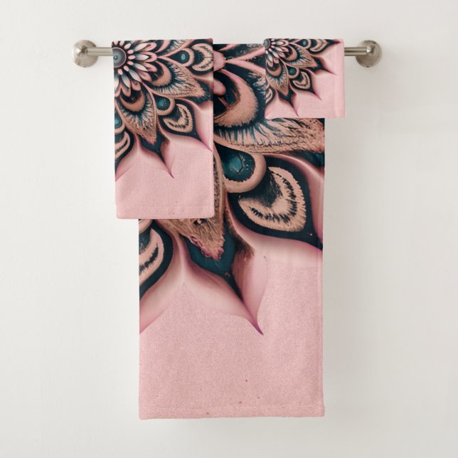 Chic Customisé Rose Parties scintillant or Mandala (En situation)