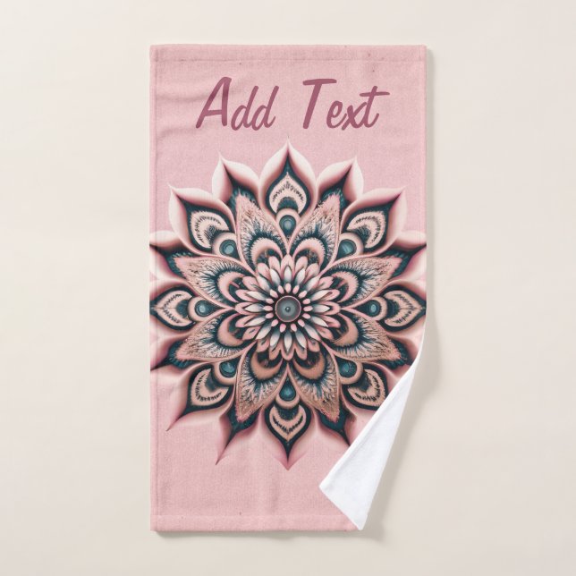 Chic Customized Rose Gold Glitzer Mandala Yoga Handtuch (Handtuch)