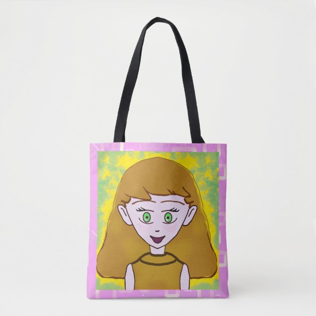 Chic Cute Merry Pink Geometrisch  Tasche (Vorderseite)