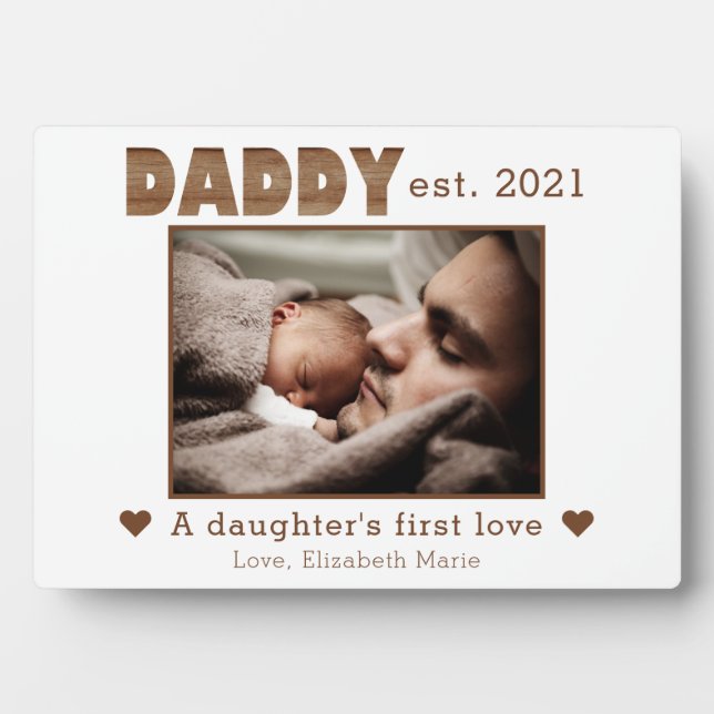 Chic Daddy Established Daughter's First Love Foto Fotoplatte (Vorderseite)