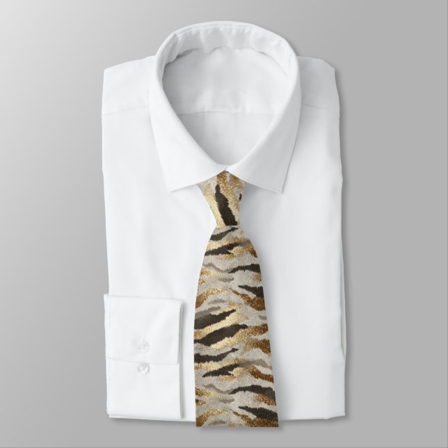 Chic Dads Day Gifts Tiger Skin Krawatte (Gebunden)