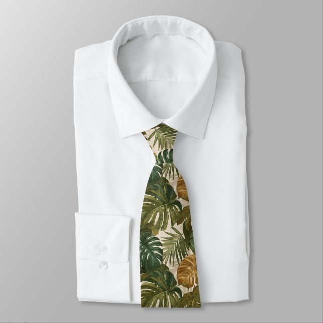 Chic Dads Fathers Day Gifts Tropical Flower Krawatte (Gebunden)