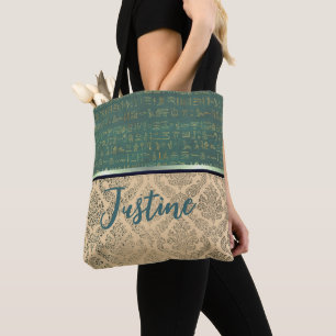 Chic Damask ägyptische Hieroglyphen Tasche