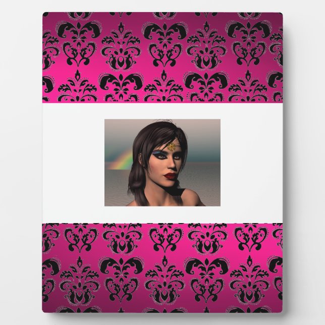 CHIC DAMASK GEM FOTOPLATTE (Vorderseite)