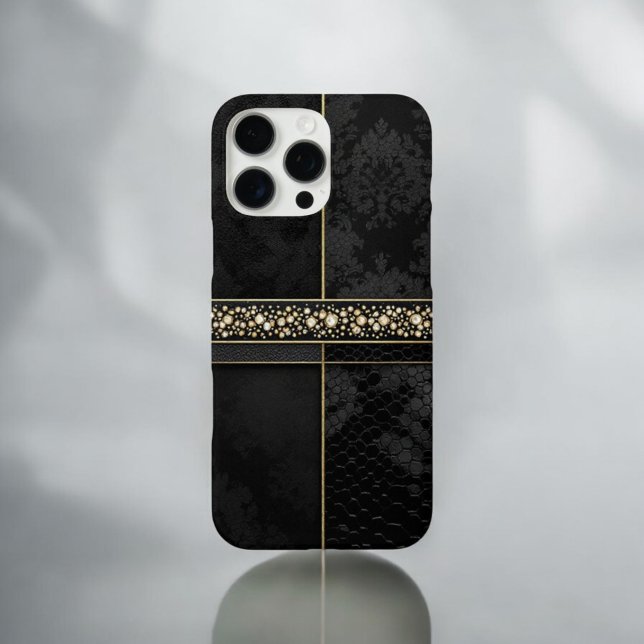 Chic Damask & Gold iPhone 16 Pro Max Hülle (Von Creator hochgeladen)