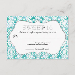 Chic Damask RSVP [Turquoise]