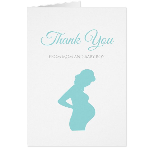 Chic Danke Boy Baby Dusche Schwangere Baby Bump (Vorne)