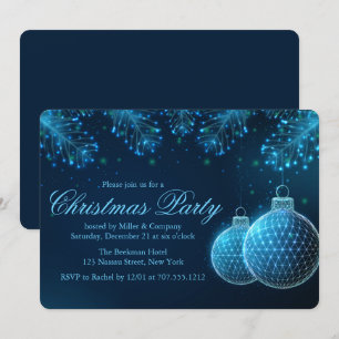 Chic Decorations Baubles Corporate Christmas Party Einladung