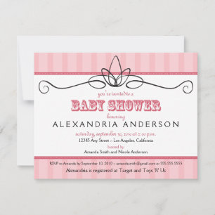 Chic Deko Custom Baby Shower Einladung (pink)