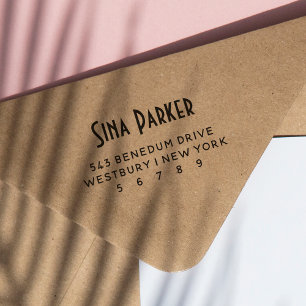 Chic Deko Name & Rücksendeadresse Permastempel