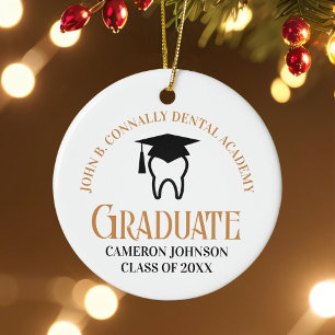 Chic Dental School Custom Abschluss Weihnachten Keramik Ornament