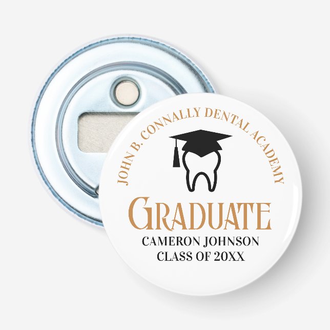 Chic Dental School Custom Dentist Graduation Party Flaschenöffner (Vorderseite)