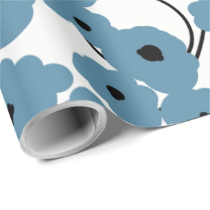 CHIC, DER DIE PAPER_ MOD-BLAUEN U. SCHWARZEN GESCHENKPAPIER