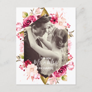 Chic Der neue Mr. & Mrs. Wedding Foto Ankündigung