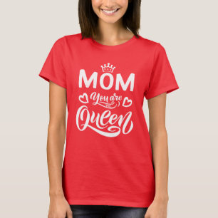 Chic Design Typografy Mama Sie sind die Königin T-Shirt