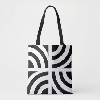Chic Diamond Muster Tote Bag mit schwarzen Handgri Tasche