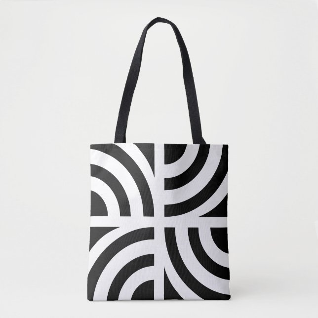 Chic Diamond Muster Tote Bag mit schwarzen Handgri Tasche (Vorderseite)
