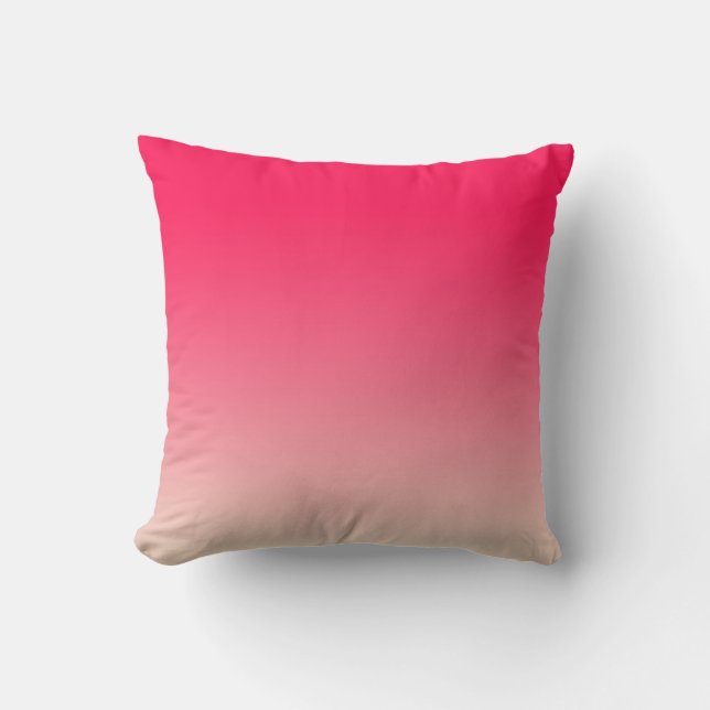 Chic Diva Pink Off-White Ombre Dip Dye Kissen (Vorderseite)