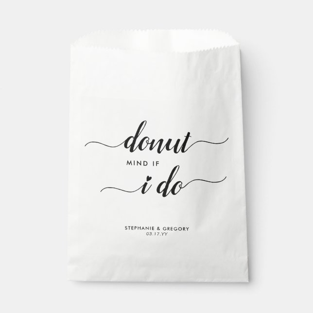 Chic Donut Mind, wenn ich Herz Hochzeit süße Lecke Geschenktütchen (Vorderseite)