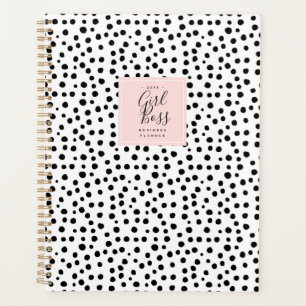 Chic Dots Blush Girl Boss Personalisiert Business Planer