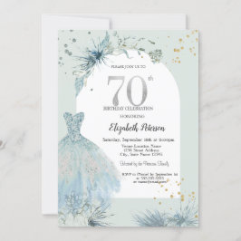 Chic Dress Winter 70. Geburtstag Einladung