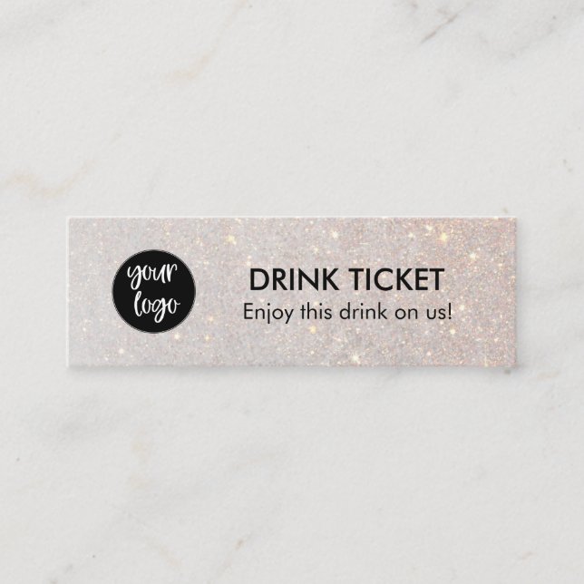 Chic Drink Ticket Voucher Company Logo Party Event (Vorderseite)