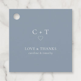 Chic Dusty Blue Wedding Vielen Dank für Ihr Intere Geschenkanhänger