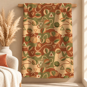Chic Dusty Green Terrakotta-Decke Deko Kunst Fleecedecke