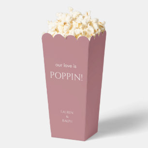 Chic Dusty PInk Couple Popcorn Geschenkschachtel