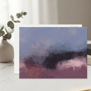 Chic Dusty Rose Abstrakte Galerie-Dekoration Postkarte