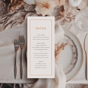 Chic Dusty Rose Ditzy Floral Mariage Menu