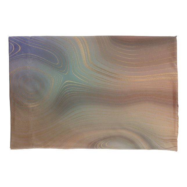 Chic Earthy Strata | Natürlicher Kupferstein Agate Kissenbezug (Vorderseite)