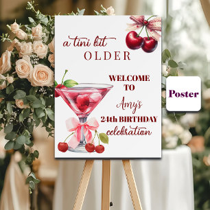 Chic Ein Tini Bisschen Älter Cherry Martini 24. Ge Poster