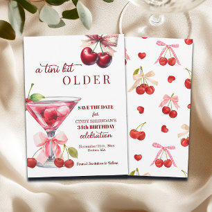 Chic Ein Tini Bisschen Älter Cherry Martini 34. Ge Save The Date