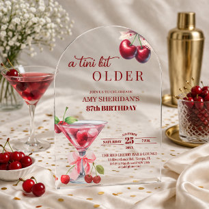 Chic Ein Tini Bisschen Älterer Kirsch Martini 87. Acryleinladungen