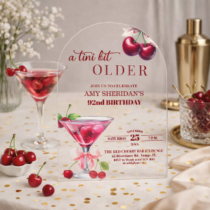 Chic Ein Tini Bisschen Älterer Kirsch Martini 92.  Acryleinladungen