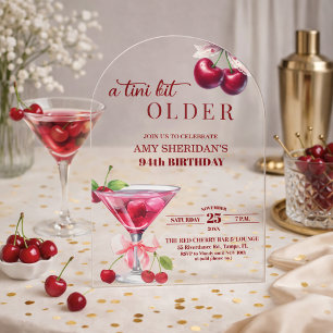 Chic Ein Tini Bisschen Älterer Kirsch-Martini 94.  Acryleinladungen