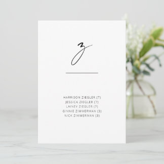Chic + Einfache moderne Schrift Alphabetische Sitz