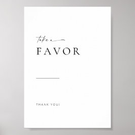 Chic + Einfache moderne Script-Gastgeschenke Hochz Poster