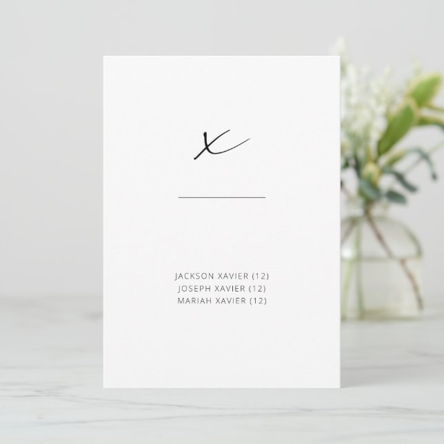 Chic + Einfache, moderne Skriptsprache Alphabetisc (Stehend Vorderseite)