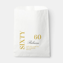 Chic Elegant 60 Geburtstag Gold & Black Vielen Dan Geschenktütchen