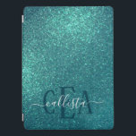 Chic Elegant Aquamarin Blue Funkelnd Glitzer Monog iPad Pro Hülle<br><div class="desc">Dieses elegante und schicke Design ist perfekt für die stilvolle und trendige Mode. Es verfügt über ein Imitat gedruckt funkelnd aquamarinen blauen Glitzer Druck. Es ist hübsch, mädchenhaft, glamourös und modern. Passen Sie dieses Design einfach mit Ihrem eigenen personalisierten Monogramm Familiennamen und/oder Initialnamen an. ***WICHTIGE HINWEIS FÜR DESIGN: Für individuelle...</div>