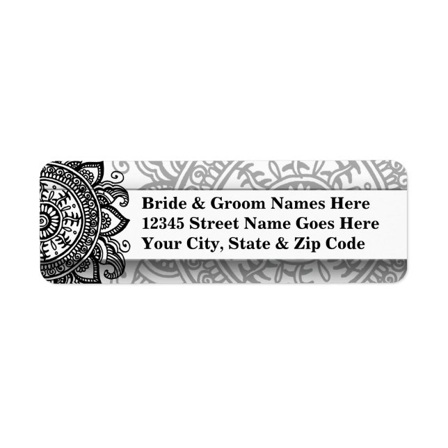 Chic Elegant Black and White Lace Vintag Damask (Vorne)