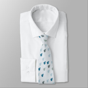 Chic, elegant Blau und Grau Abstraktes Muster Krawatte
