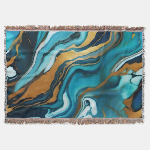Chic Elegant-blaue goldfarbene Imitate Marmor Decke