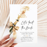 Chic Elegant Champagne Toast Brautparty Einladung<br><div class="desc">Erleben Sie Ihr Brautparty mit unserem atemberaubenden Chic Elegant Champagne Let's Toast Bridal Shower Einladung. Diese Einladung verkörpert Raffinesse und Charme und lädt die Gäste ein, sich an der Feier der Reise der Braut zu einem Hochzeitsglück zu beteiligen. Mit seinem eleganten Design mit Champagnergläsern und der skurrilen "Let's Toast"-Botschaft Set...</div>