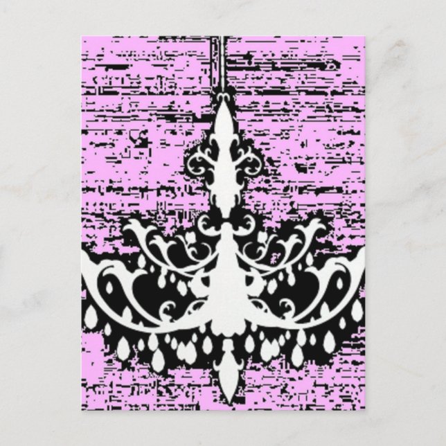 Chic Elegant Chandelier Postkarte (Vorderseite)