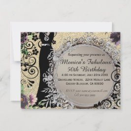 Chic Elegant Fabulous 50. Geburtstag Ankündigung