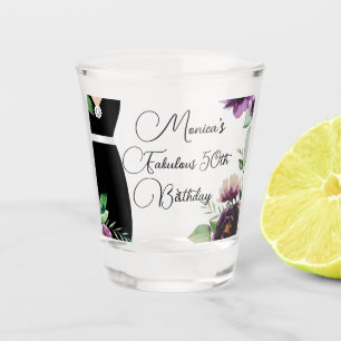 Chic Elegant Fabulous 50. Geburtstag individuell a Schnapsglas
