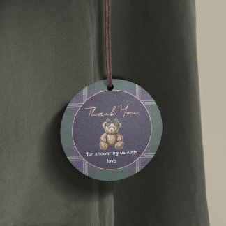 Chic elegant Fancy Girl Bear Theme favor tag Geschenkanhänger